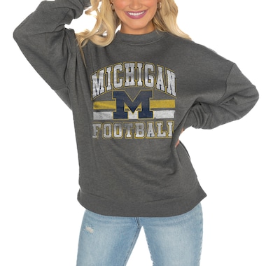  Gameday Couture Charcoal  Drop Shoulder Fleece Drop Pullover Sweatshirt