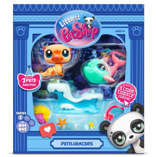 Littlest Pet Shop Petfluencer Pairs Play Set - Dolphin #46 and Otter #47