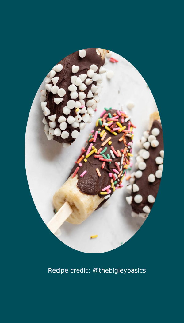 Frozen Chocolate Covered Banana Pops