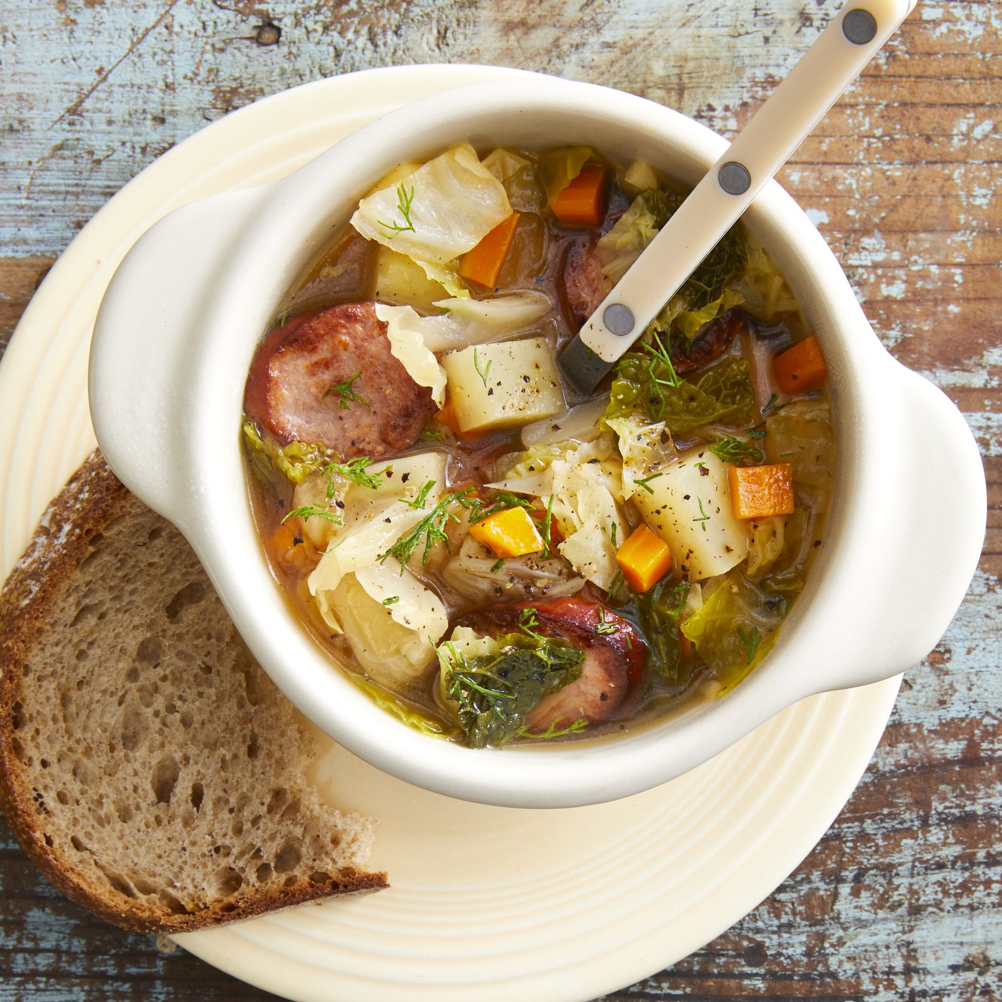 Easy Sausage, Potato, and Cabbage Soup Is the Comfort Food You're Craving