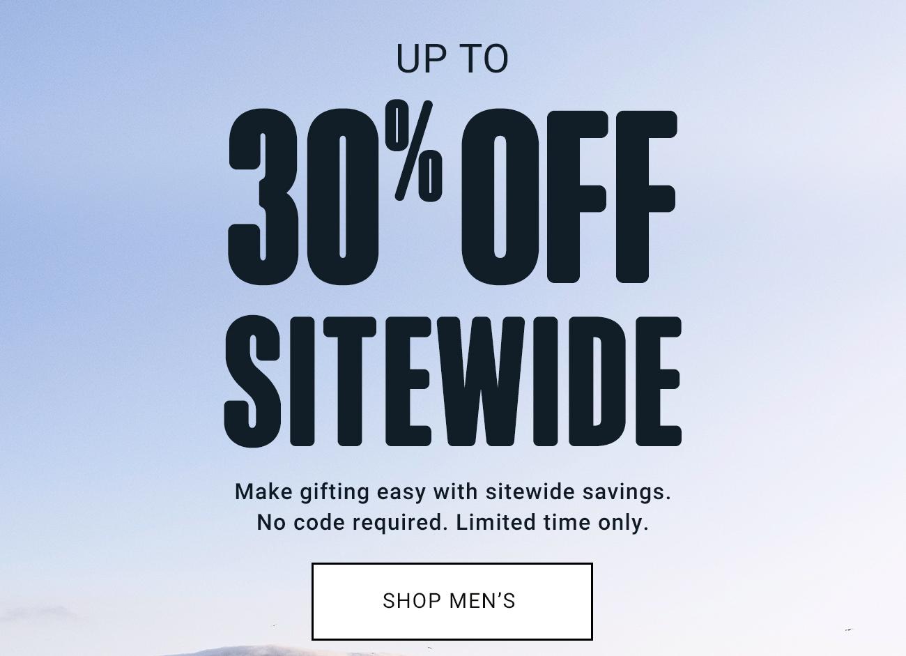 Up To 30% Off Sitewide