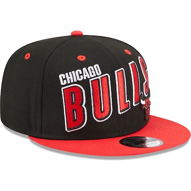  New Era Black/Red  Stacked Slant 2-Tone 9FIFTY Snapback Hat