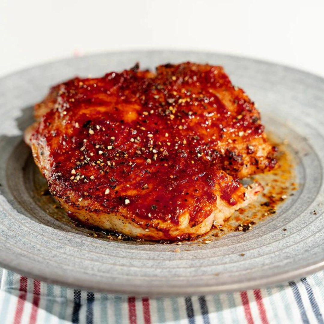 Smoky Honey BBQ Air Fryer Pork Chops