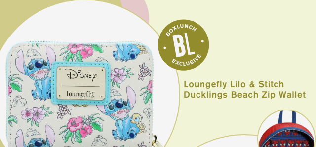 Loungefly Lilo and Stitch Ducklings Beach Zip Wallet