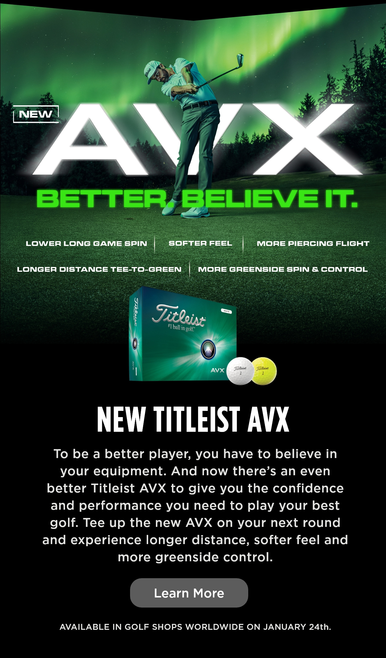 New Titleist AVX