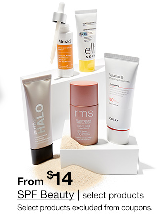 From $14 SPF Beauty | select products | Select products excluded from coupons.