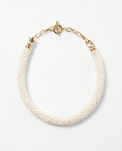 Pearlized Cluster Necklace