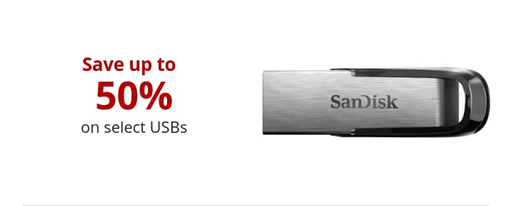 Save up to 50% on select USBs