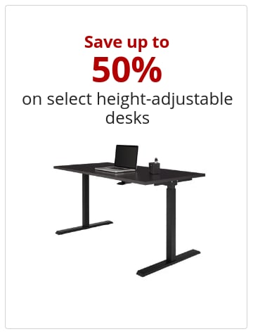 Save up to 50% on select height-adjustable desks