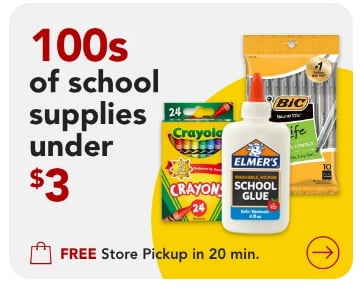 100s of school supplies under $3