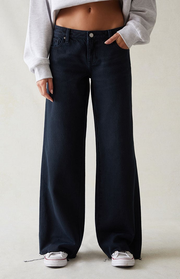 Image: Eco Black Low Rise Baggy Jeans