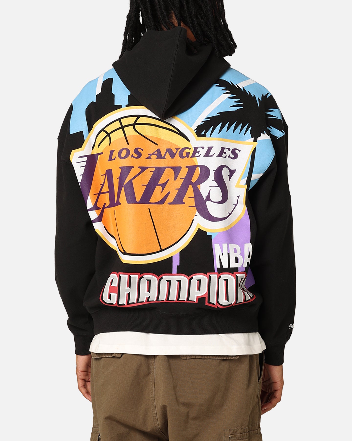 Image of Mitchell & Ness Los Angeles Lakers 17-Time Hoodie Black