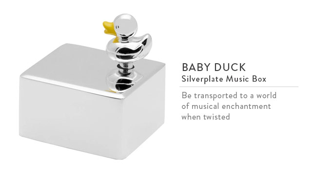 BABY DUCK Silverplate Music Box