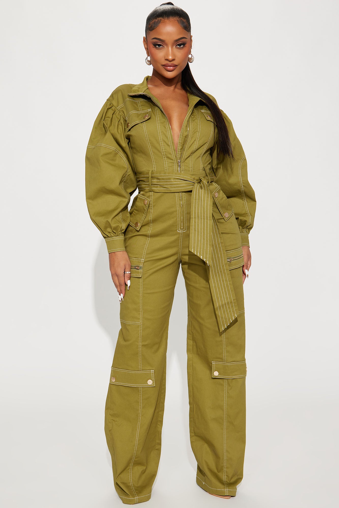 Image of Prove You Wrong Jumpsuit - Olive