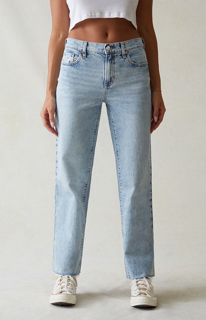 Image: Eco Stretch Medium Blue '90s Straight Leg Jeans