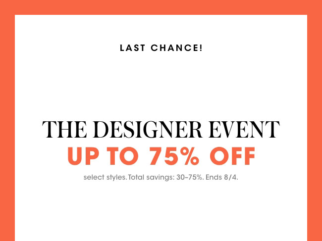 The designer event - up to 70% off 