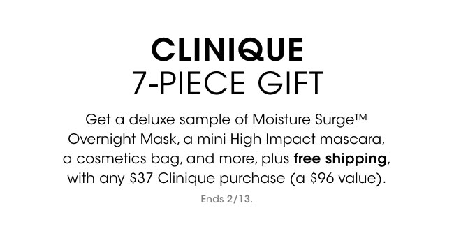 clinique: 7-piece gift set with any $37+ purchase