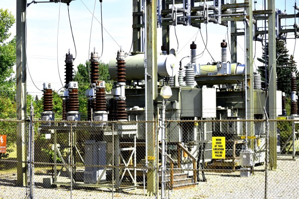 A large power transformer.