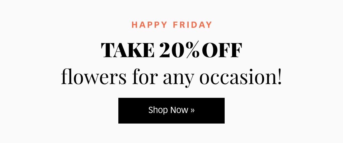 Take 20% Off! Shop Now »