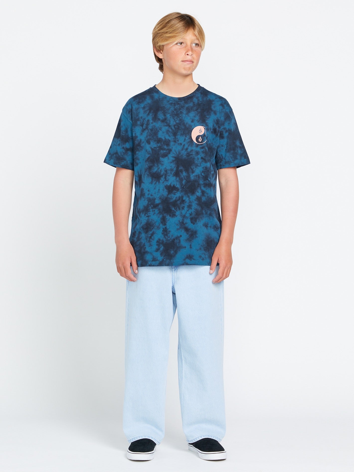 Image of Big Boys Counterbalance Dye Short Sleeve Tee - Dark Blue