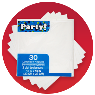 30-ct. white square napkins