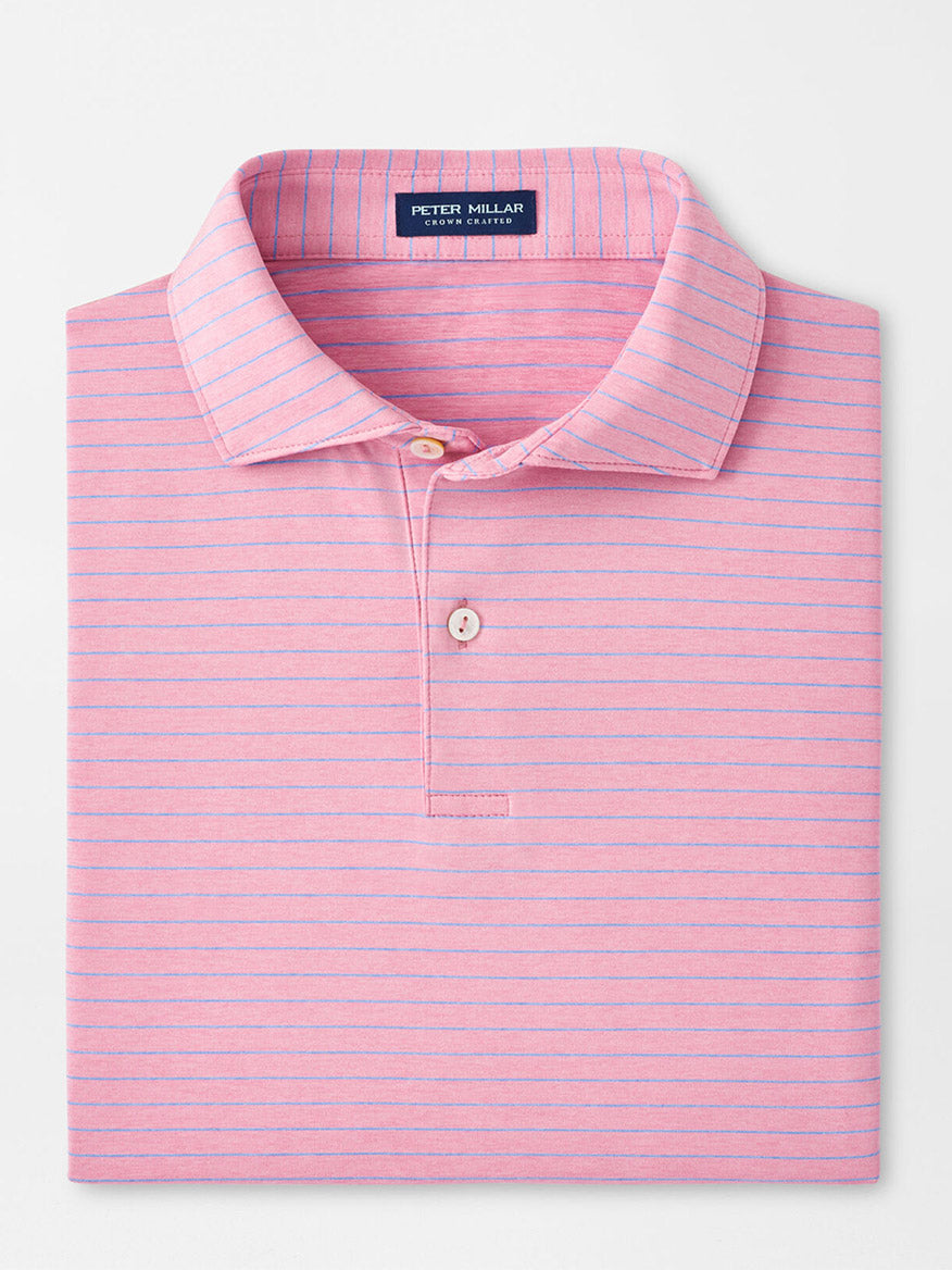 Image of Peter Millar Duet Performance Jersey Polo in Spring Blossom