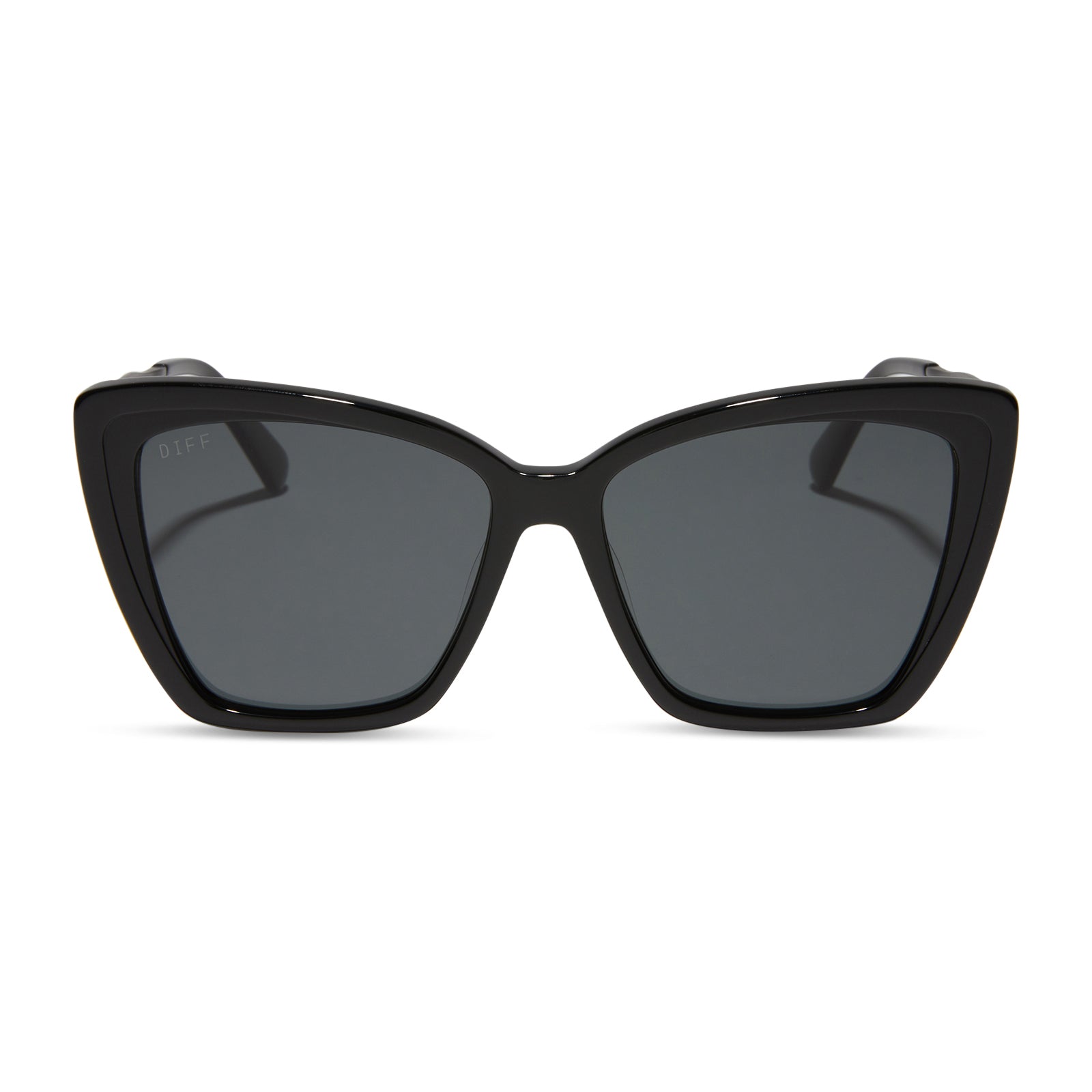 Image of BECKY II - BLACK + DARK SMOKE POLARIZED SUNGLASSES