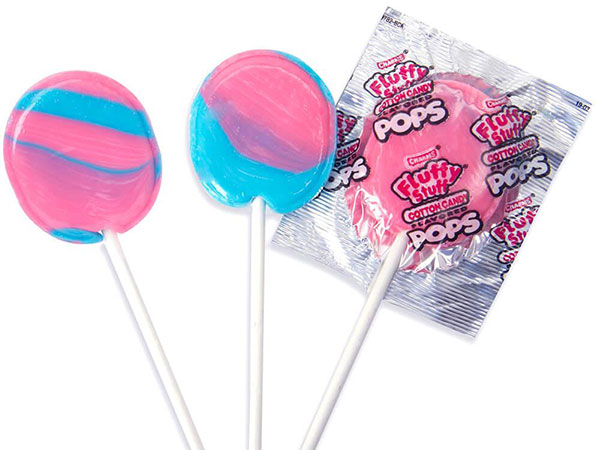 125630 - Charms Fluffy Stuff Cotton Candy Pops: 48-Piece Box