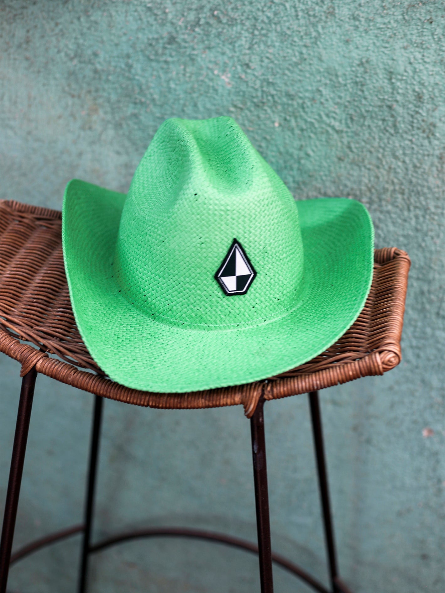 Image of Schroff X Volcom Straw Hat - Dusty Aqua