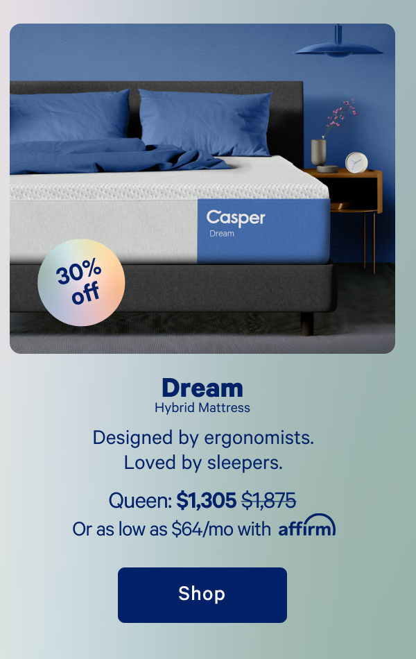 Dream Hybrid Mattress >> Designed by ergonomists. Loved by sleepers. >> Shop >>