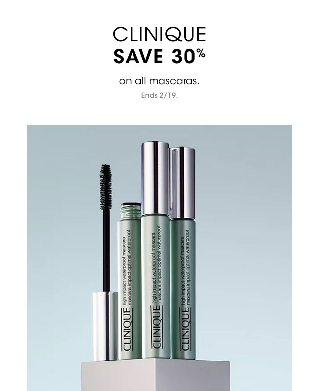 clinique 30% off on mascara