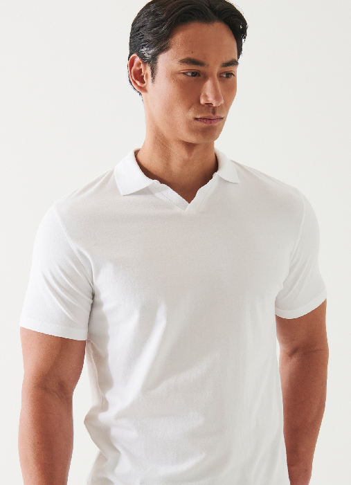 PIMA COTTON STRETCH OPEN POLO