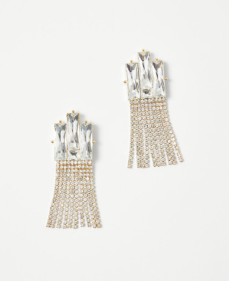 Rectangular Crystal Chandelier  Earrings