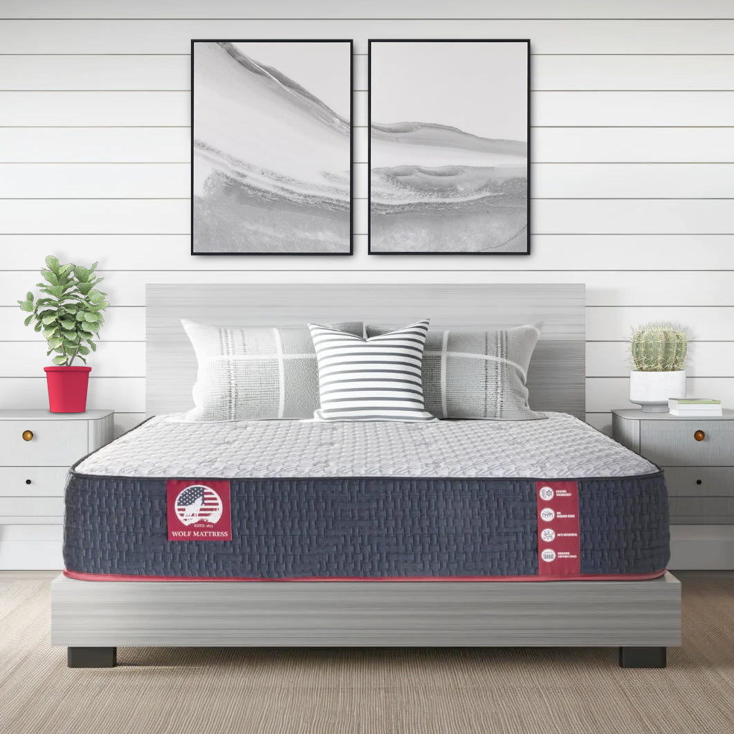 Image of Wolf King 11-Inch Luna Memory Foam Hybrid Mattress, Plush Comfort, Medium Firm, Cool Touch