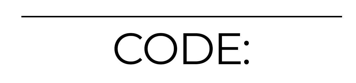 Your personal code