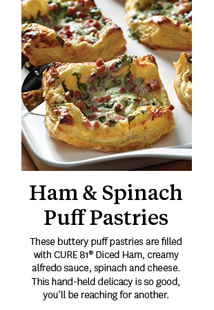 Ham & Spinach Puff Pastries