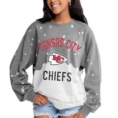  Gameday Couture  Gray  Coin Toss Faded French Terry Pullover Sweatshirt