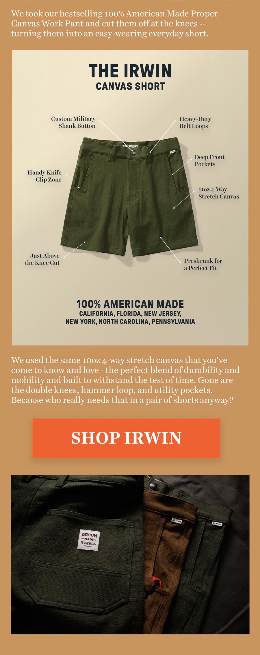 Shop the Irwin Canvas Utility Short