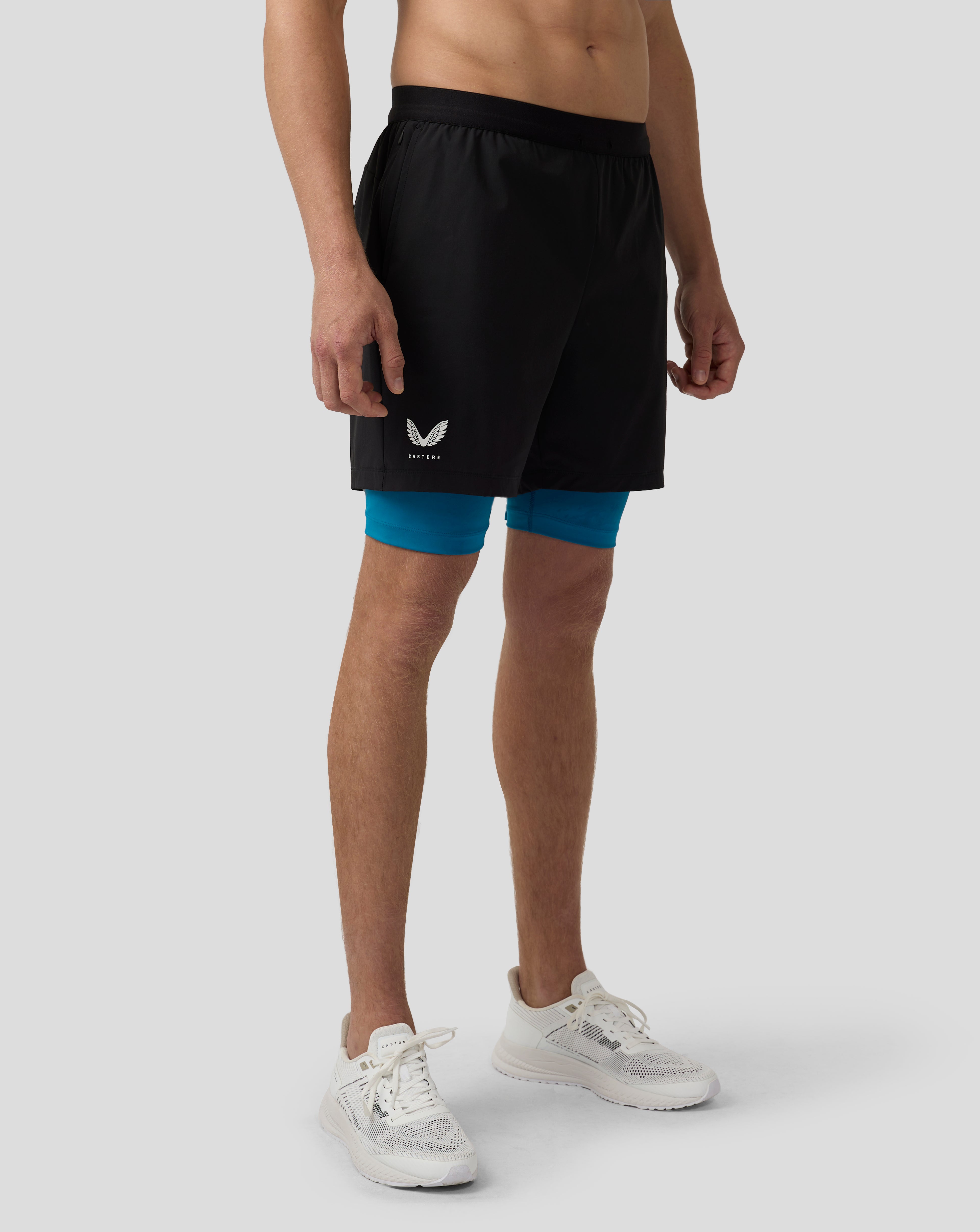 Image of Men’s Flow Lightweight 2-in-1 Shorts - Dark Aqua