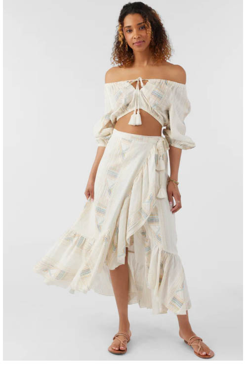 ADILAH HIGH-LOW WRAP SKIRT