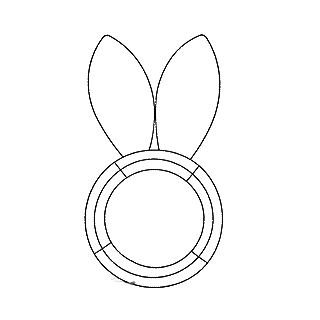 Floral Garden bunny-shaped wreath form