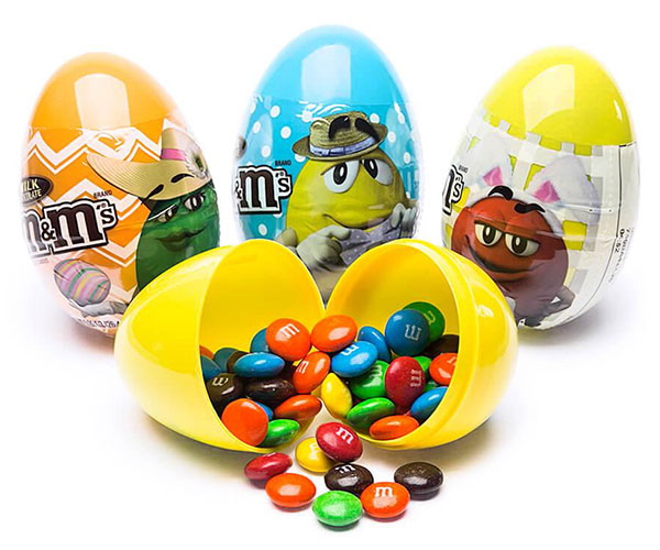 129378 - M&M's Candy Filled Plastic Easter Eggs: 12-Piece Display