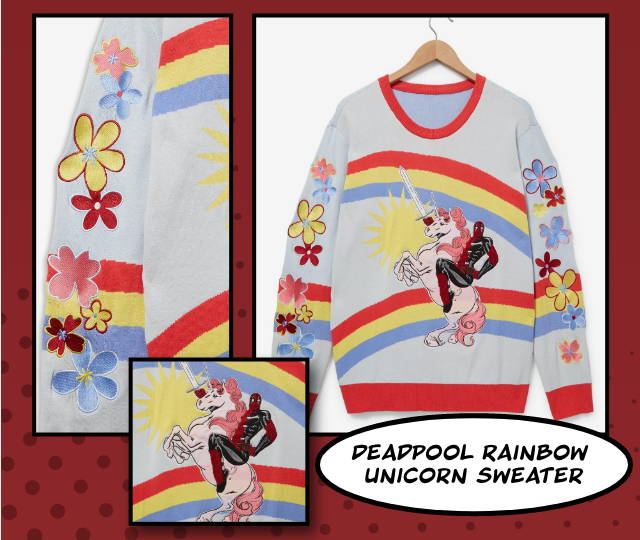 Deadpool Rainbow Unicorn Sweater