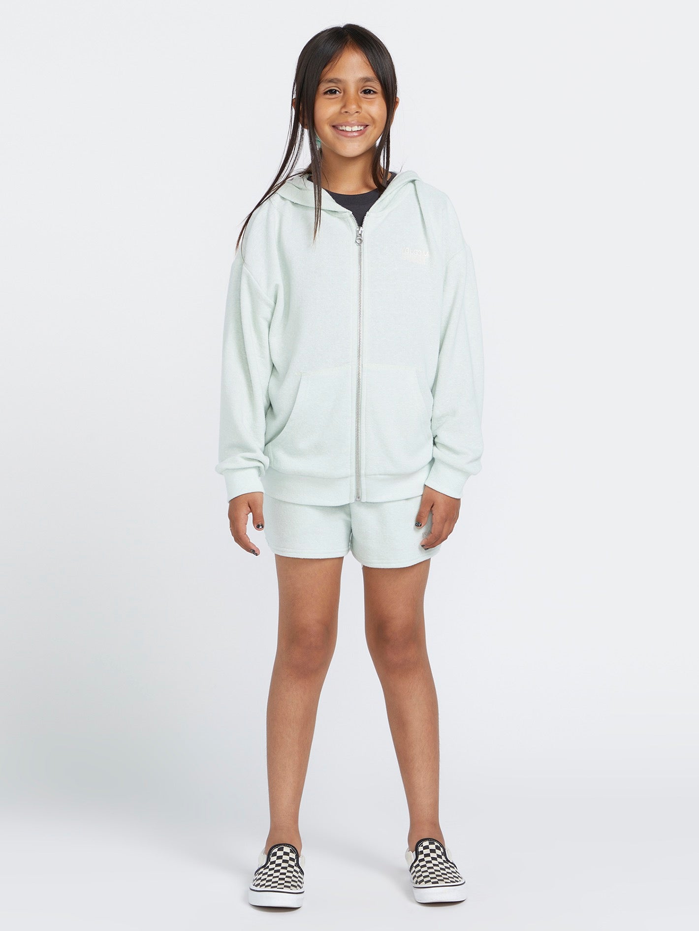 Image of Girls Lived in Lounge Frenchie Zip Jacket - Chlorine