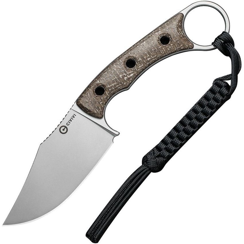 Civivi 20059B2 Midwatch Bead Blast Fixed Blade Knife Brown Handles