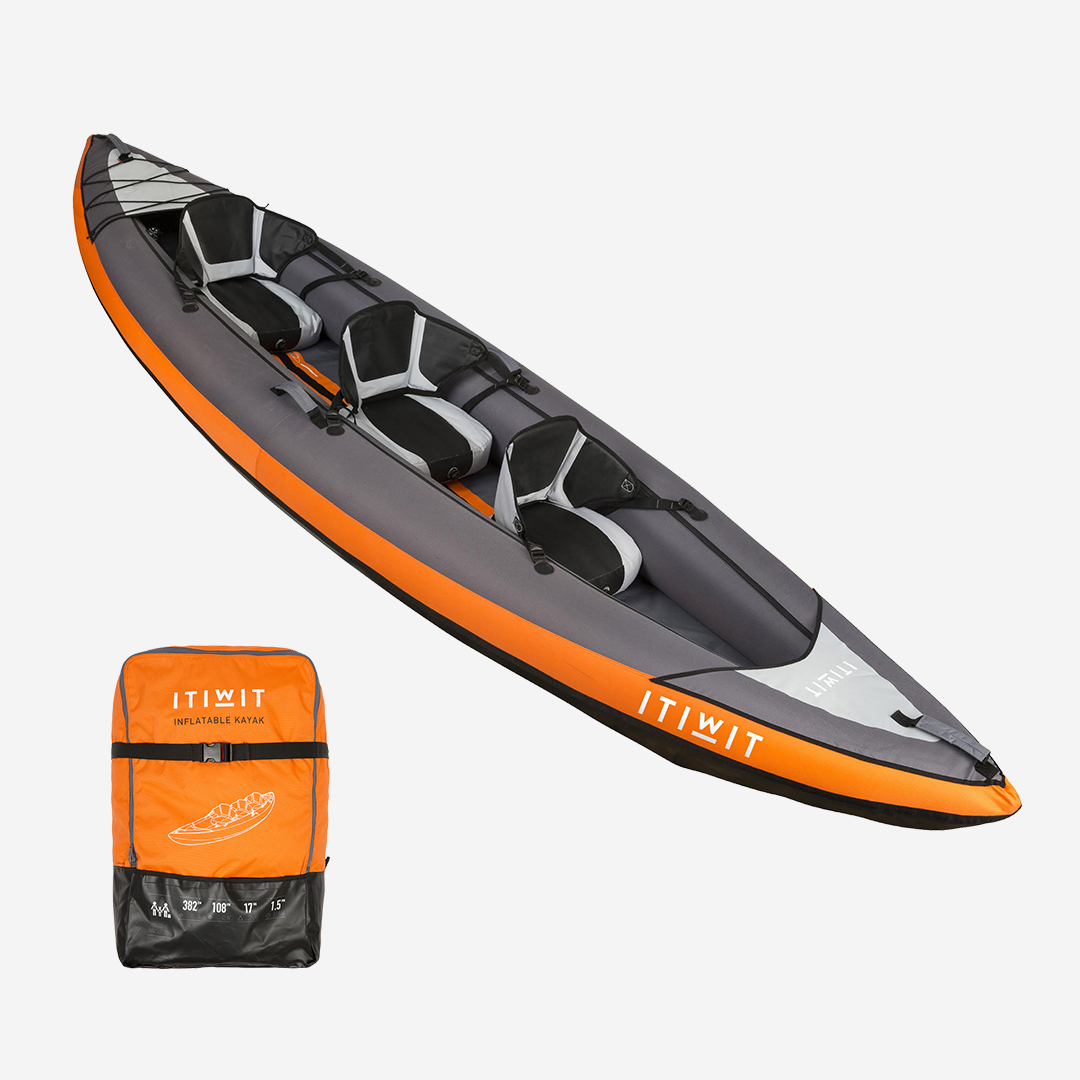 Itiwit Inflatable Recreational Touring Kayak 2 or 3 Person