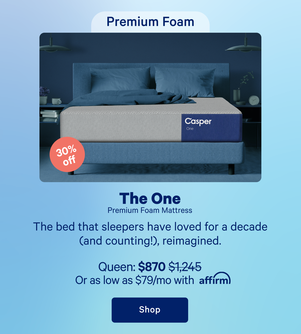 The One Premium Foam Mattress >> Shop >>