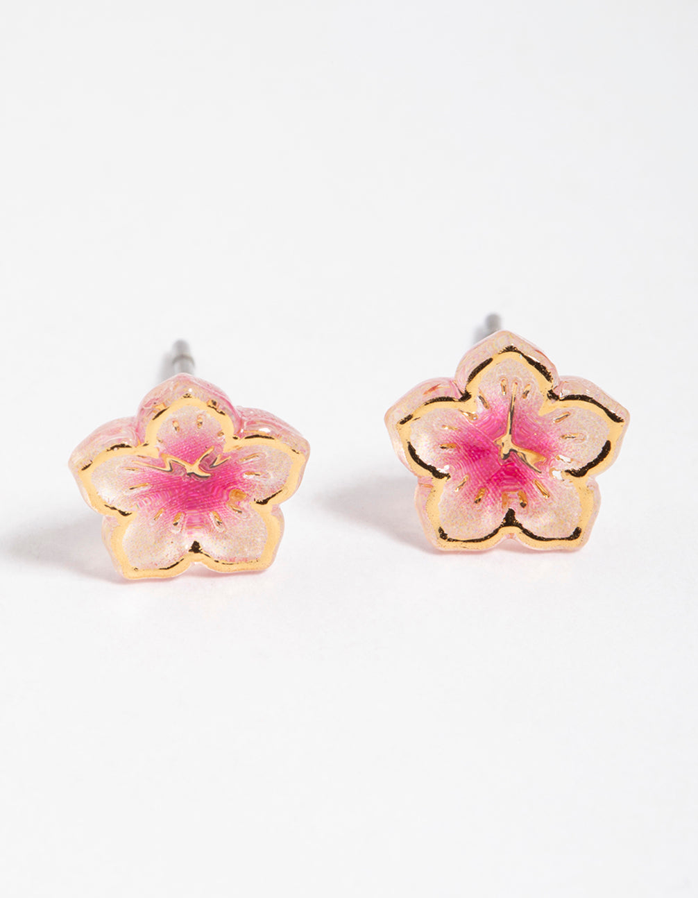 Image of Gold Mini Frangipani Stud Earrings