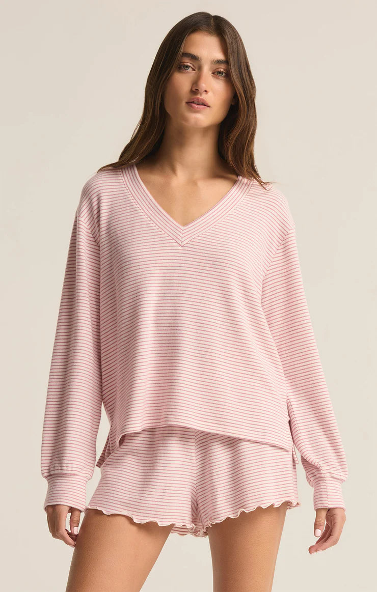 Image of Stay Cozy Stripe Long Sleeve Top