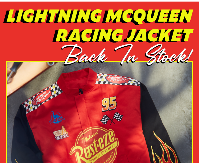 Lightning McQueen Racing Jacket Back in Stock. Shop Now